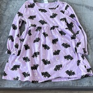Old Navy Purple Kids Dress with Bat Print